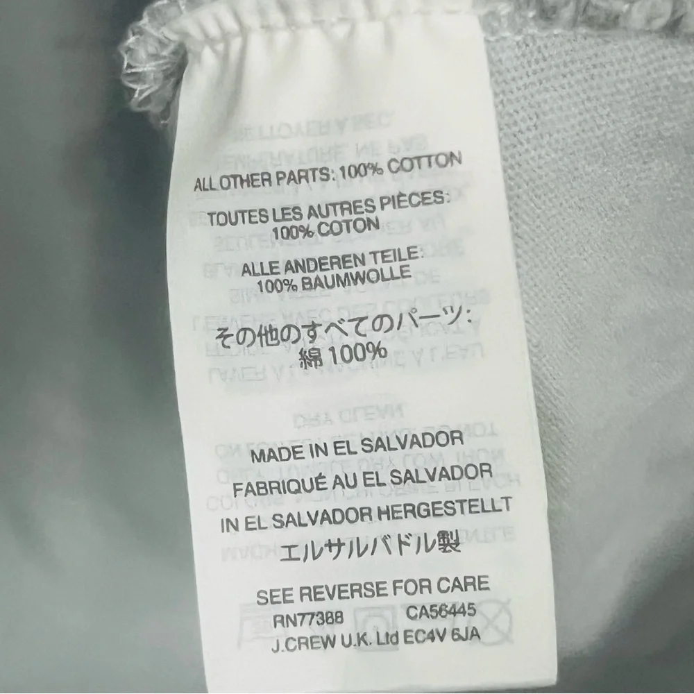 J. Crew Light Blue Cotton Pique Polo XL